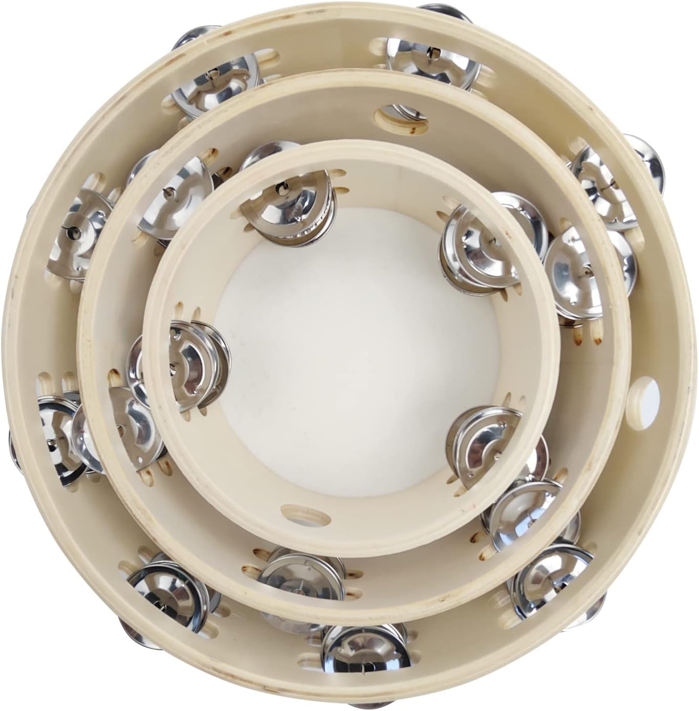 Wooden Tambourines Bulk 6 inch 8 inch and 10 inch Double