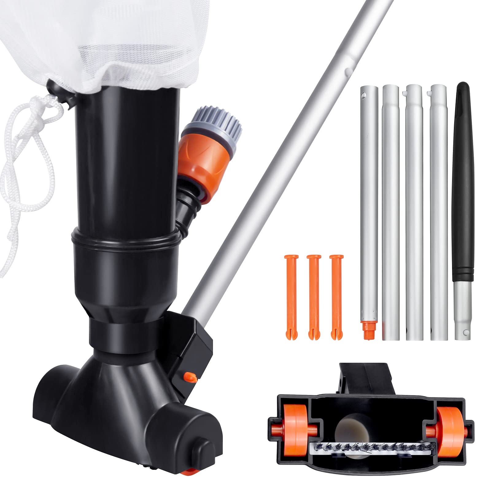 Buy Portable Swimming Pool Jet Vacuum Cleaner Underwater with 5 Section