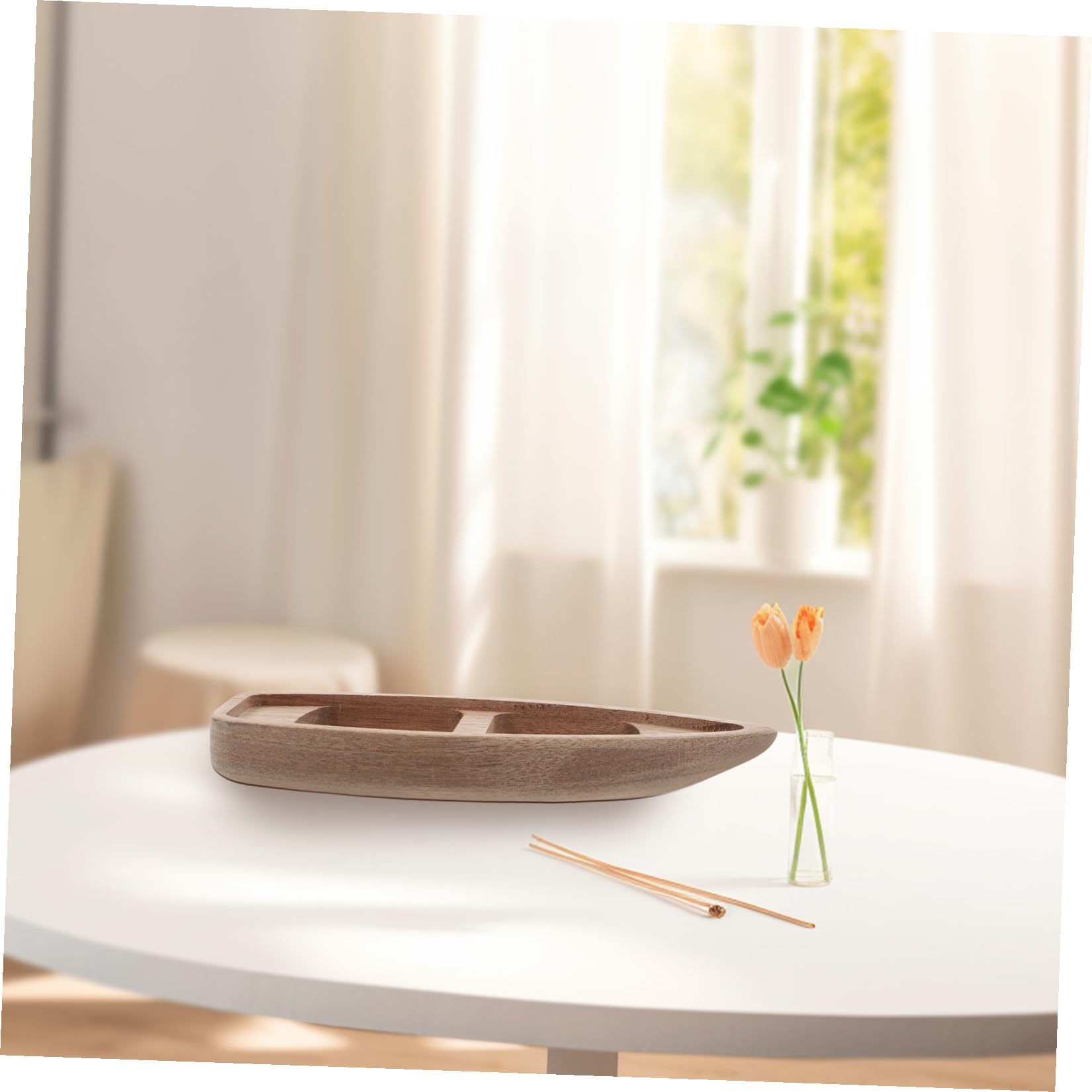 PRETYZOOM 2st Modelo de Barco Canoa de Madera sin terminar mobiliario Estilo marítimo Modelo de un de Madera Decoraciones de cumpleaños náuticas Modelo Barco de Madera Madera Caqui