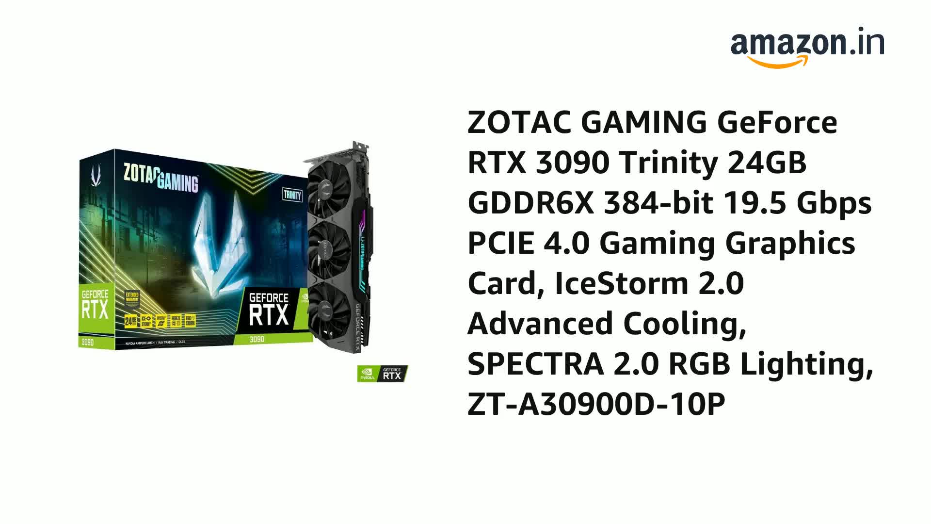 Amazon.in: Buy Zotac GAMING GeForce RTX 3090 Trinity 24 GB GDDR6X