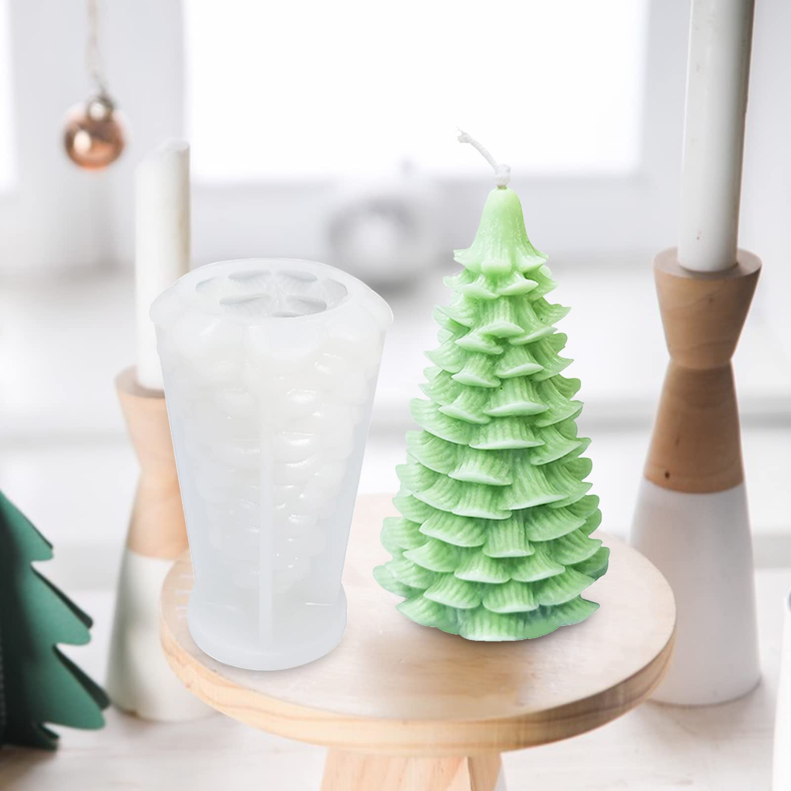 ⭐️キャンドル シリコンモールド 3D クリスマス型 UVレジン型 Amazon.co.jp: キャンドルモールド クリスマス クリスマスツリー