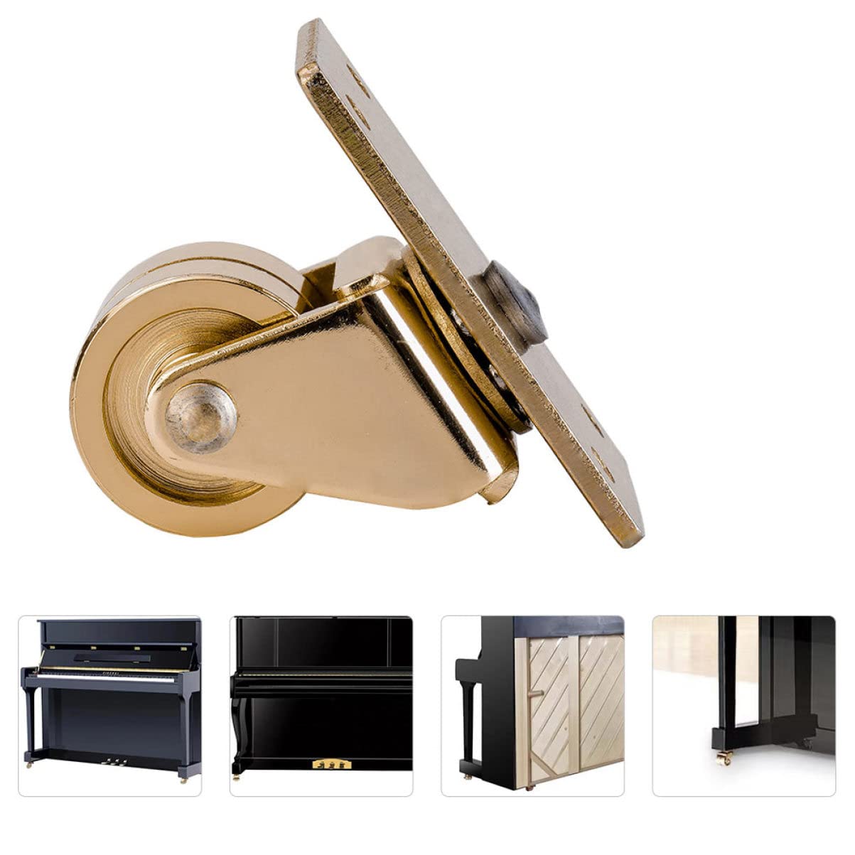 Vaguelly 1 Pz Ruote Girevoli per Pianoforte Set Accessori per Gambe per Pianoforte Ruotano di 360 Gradi Accessorio per Rotelle Pesante