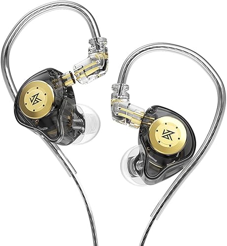 KZ EDX PRO - Auriculares de doble circuito magnético de 0.394 pulgadas, auriculares senleeor KZ 1DD Deep Bass con cables de pin C extraíbles (sin