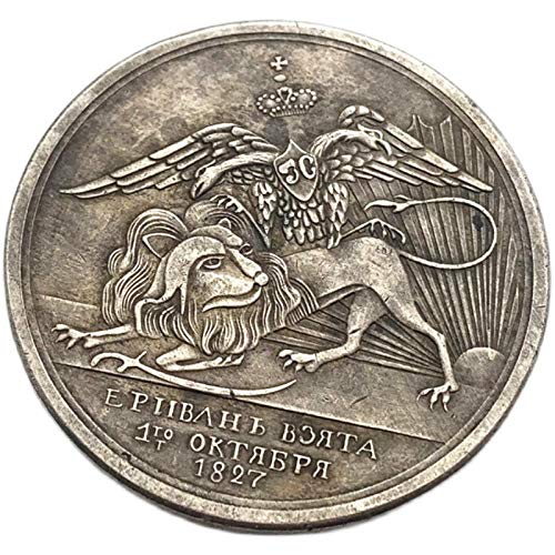 Ada Cryptocurrency 1827 Wandering Coin Lion Eagle Fight Favorite Coin Commemorative Coin Silver Plated Bitcoin Aita Coin Collectible Coin Crafts