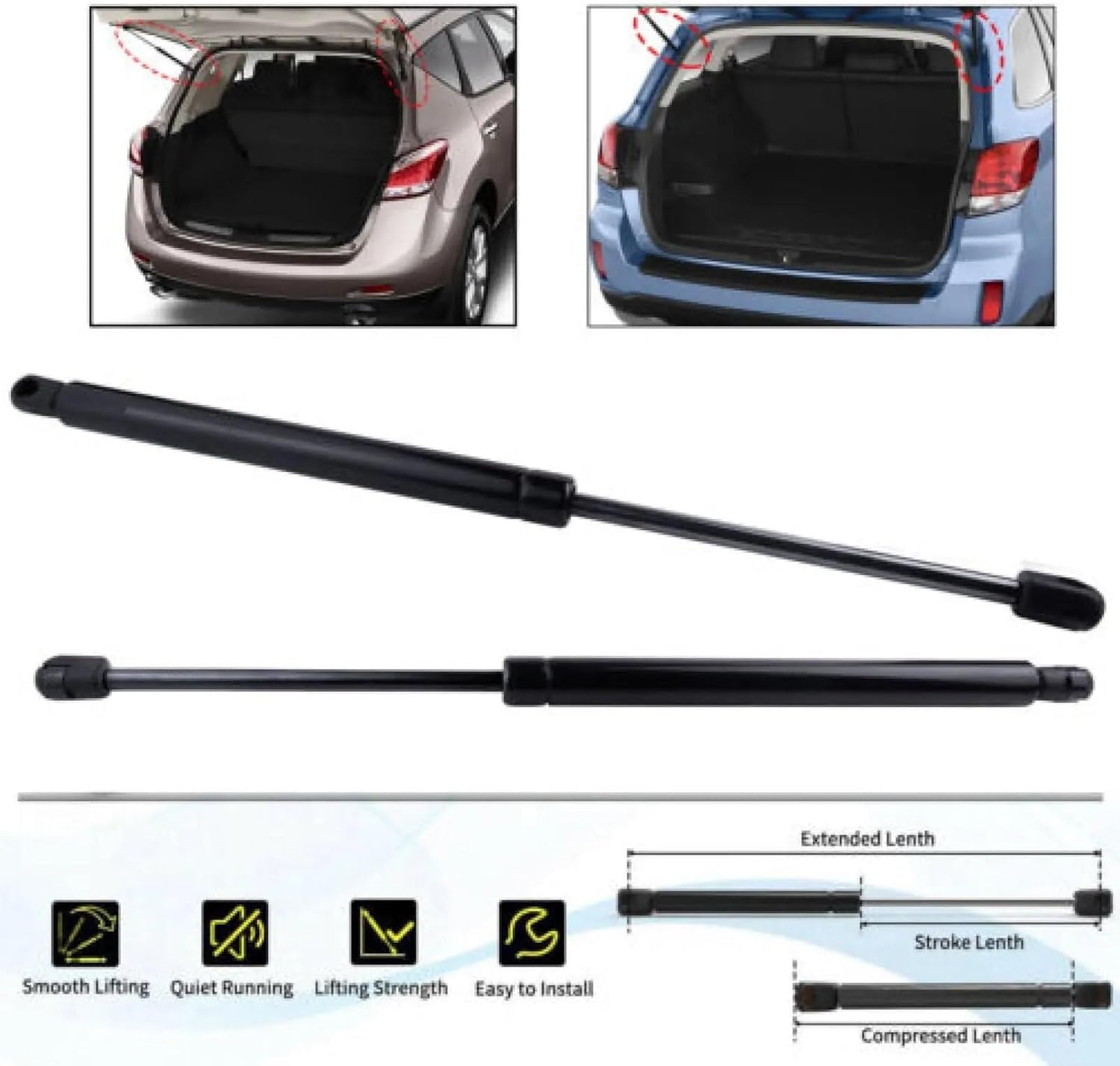 リアゲート サポート Compatible With Hyundai For Santa Fe MK II 2007-2012 SU