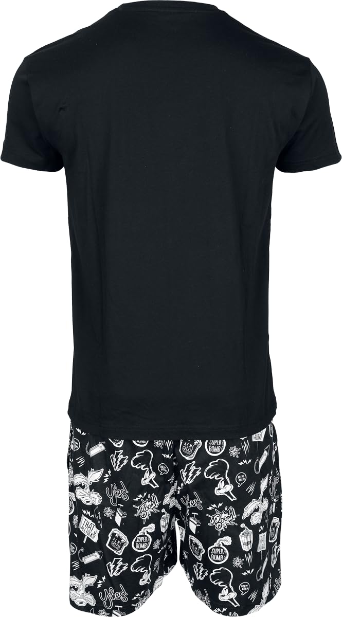 LOONEY TUNES Coyote Moonlight Hombre Pijama Multicolor 100% algodón Regular Regular