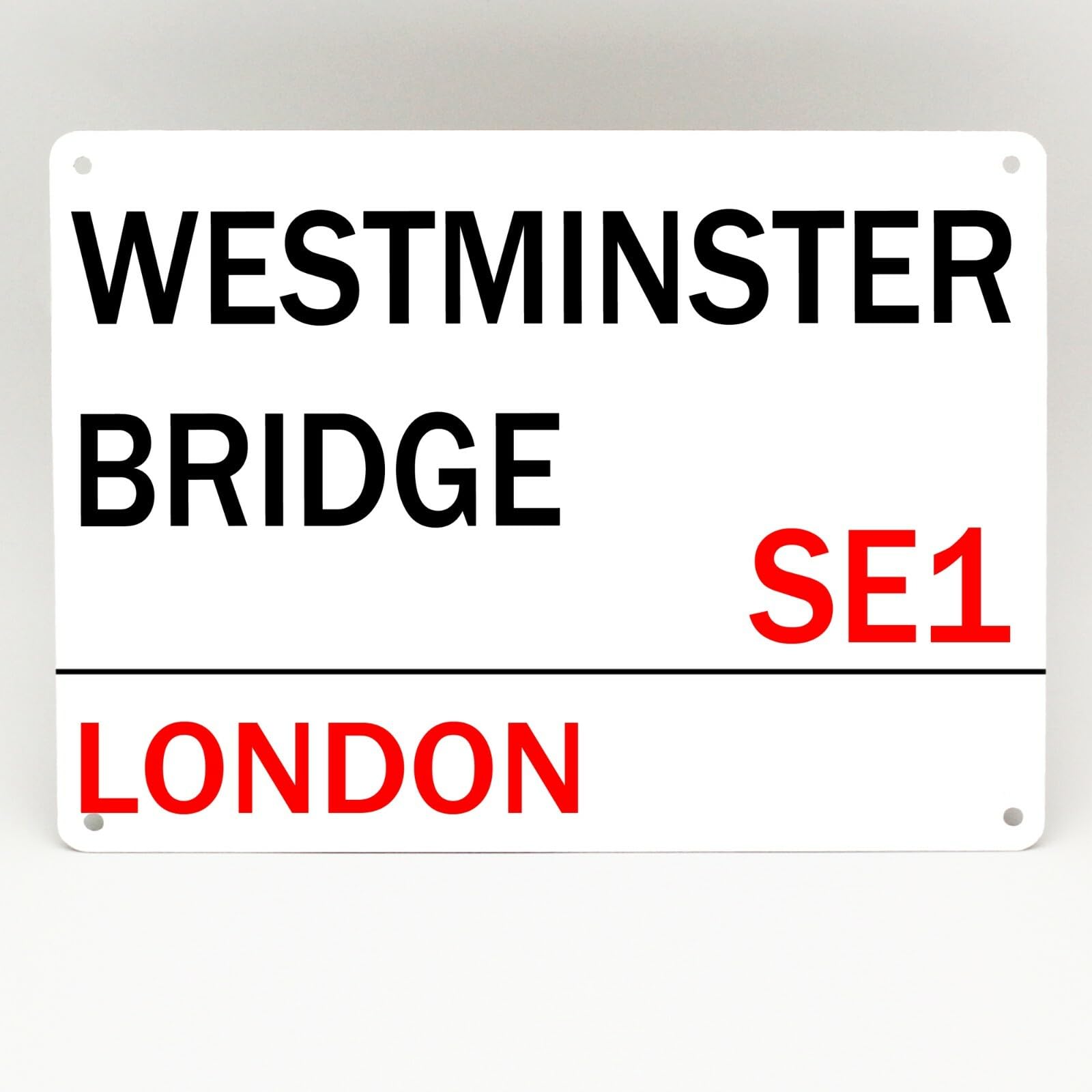 Yelacecca Tin Sign A37905 Westminster Bridge Metal Sign London Street Novelty Retro Wall Plaque Vintage Street Sign 8X12 Inches