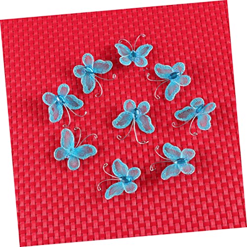 Mariposas de malla y alambre SHINEOFI para manualidades y arreglos florales 6
