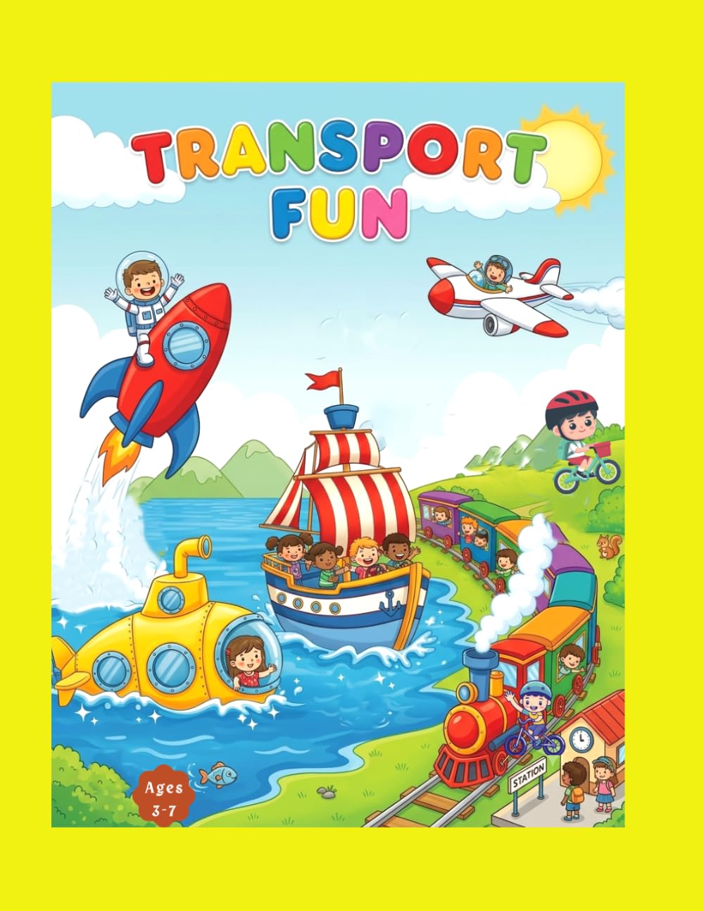 Transport Fun: Transport Fun: Fun & Easy Transportation Coloring Book for Toddlers & Preschoolers | Vehicles, Cars, Trucks, Airplanes & More