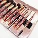 Luxury Makeup Brushes Set 10pcs with Bag Newest Diamond-studded for Face and Eyes Make up Brush Professional Foundation Concealer Eyeshadow Makeup Tools