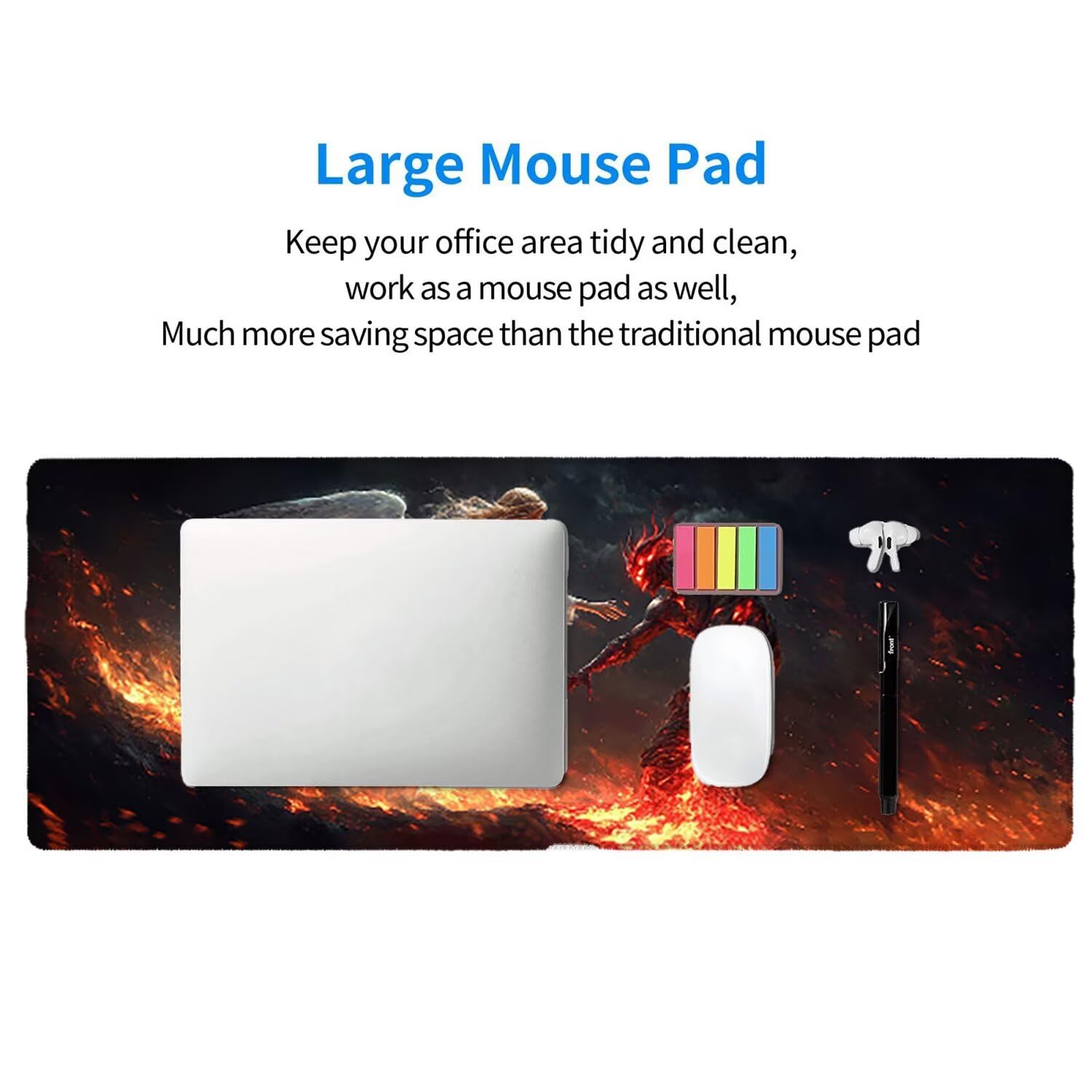 Tappetino per Mouse Gaming XXL 1600 x 800 mm – Ufficio Mousepad Grande – Migliora la Velocità e la Precisione – Tenuta Stabile – Sottomano per Ufficio e Casa Accessori Scrivania – Regalo – aereo B-179