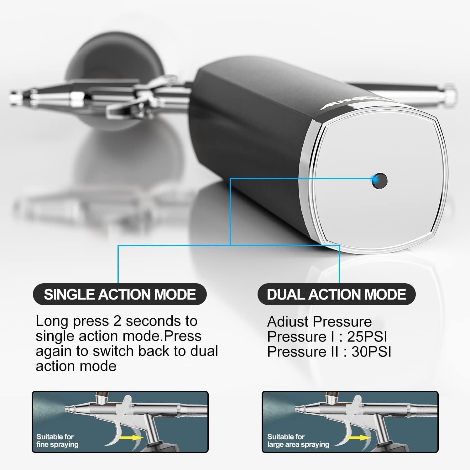 Autolock Airbrush Set 32PSI Compressor Draagbare Airbrush Kit en Oplaadbare Handmatige Airbrush Set voor Make-up, Taartdecoratie, Kleurpatroon, Nail Art, Tattoo (4 Tanks Autolock Airbrush Set 32PSI Compressor Draagbare Airbrush Kit en Oplaadbare Handmatige Airbrush Set voor Make-up, Taartdecoratie, Kleurpatroon, Nail Art, Tattoo (4 Tanks