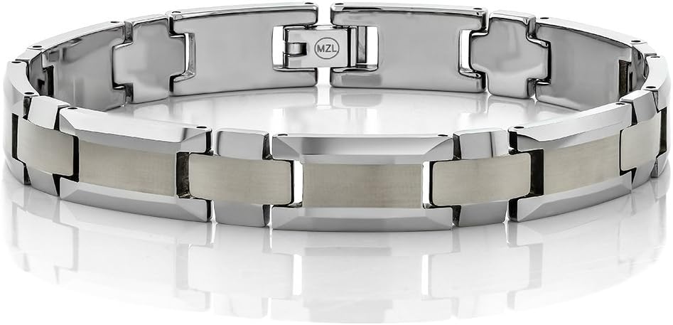 Tungsten Mens Jewelry Carbide Shiny & Matte Finish Bracelet