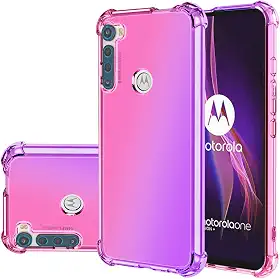 Capa para Moto One Fusion, Motorola One Fusion XT2073-2, capa protetora à prova de choque de TPU (rosa)