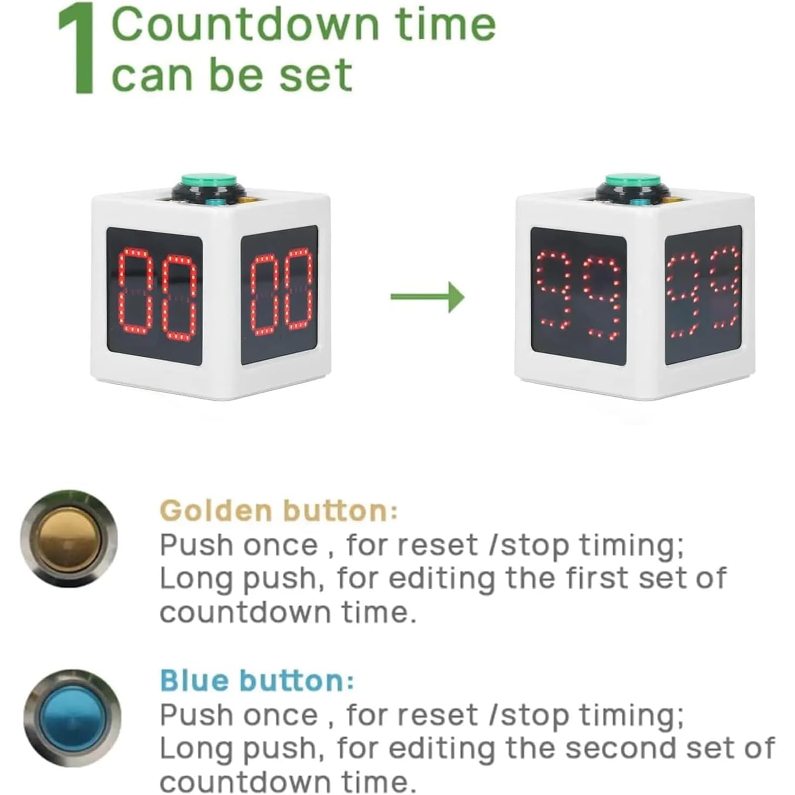 Horloge De Course De Chronomètre À LED De 1,4 Pouce, Minuterie De Course Électronique, Minuterie De Compétition, Luminosité À 5 Niveaux Réglable, Plage Visuelle: Environ 10 M