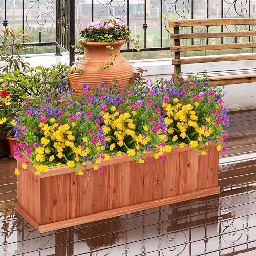 YUE QIN Kunstblumen Petunien 2 Stück - 5,91FT Künstliche Hängepflanzen Für Outdoor