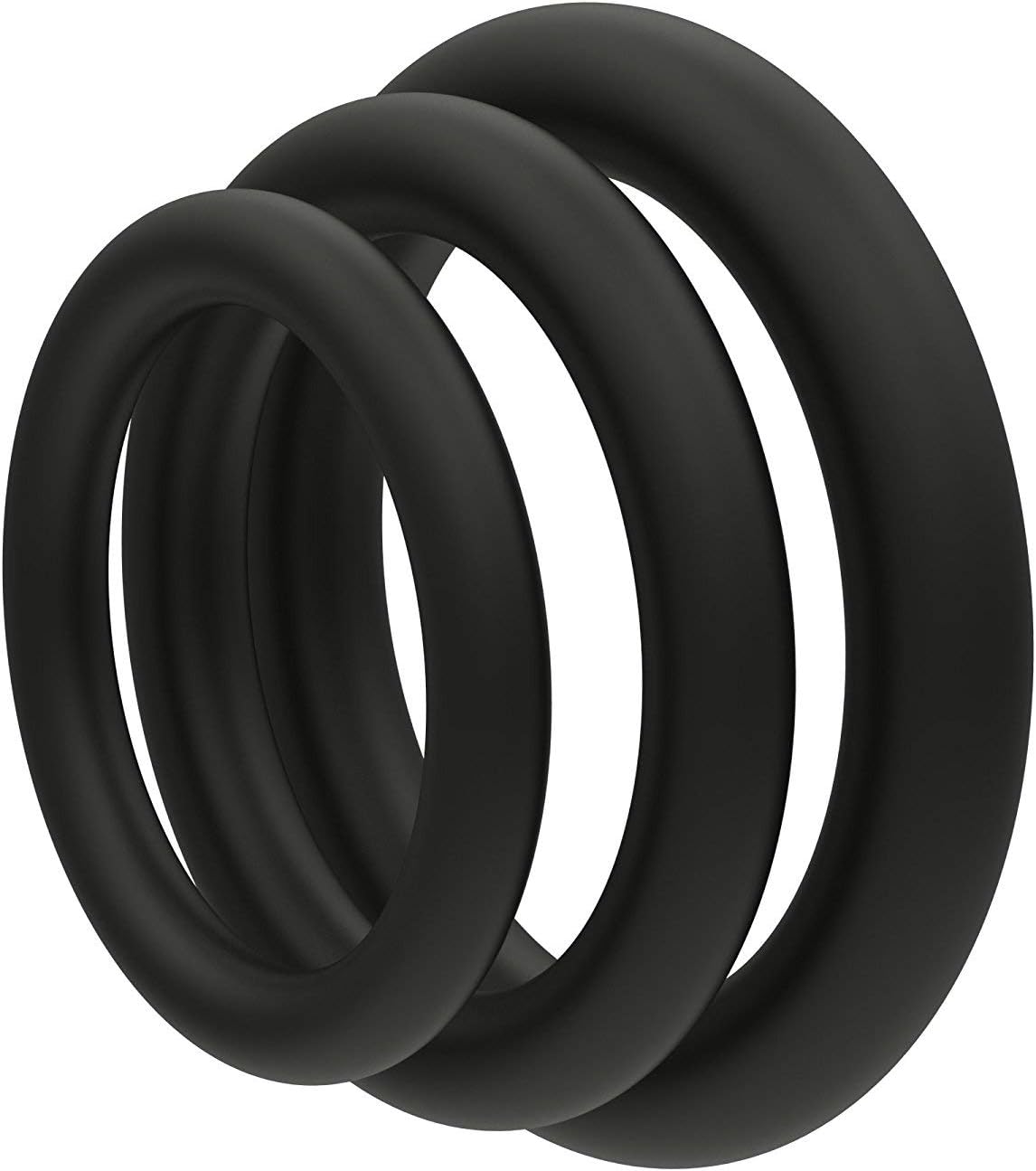 Silicone Rings Men's Exercise Resistance Bands Super Soft Elastic NB17 (Black Set)