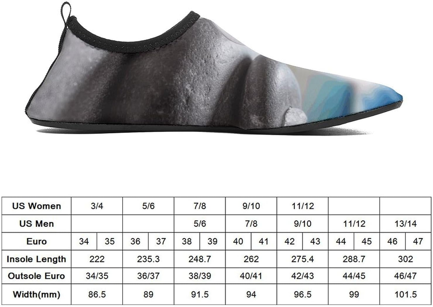 Water Shoes for Women Men Swim Beach Shoes Quick Dry Barefoot Aqua Shoes Tropical Flower and Zen Stone Sport Shoes Hiking Shoes 13/14men