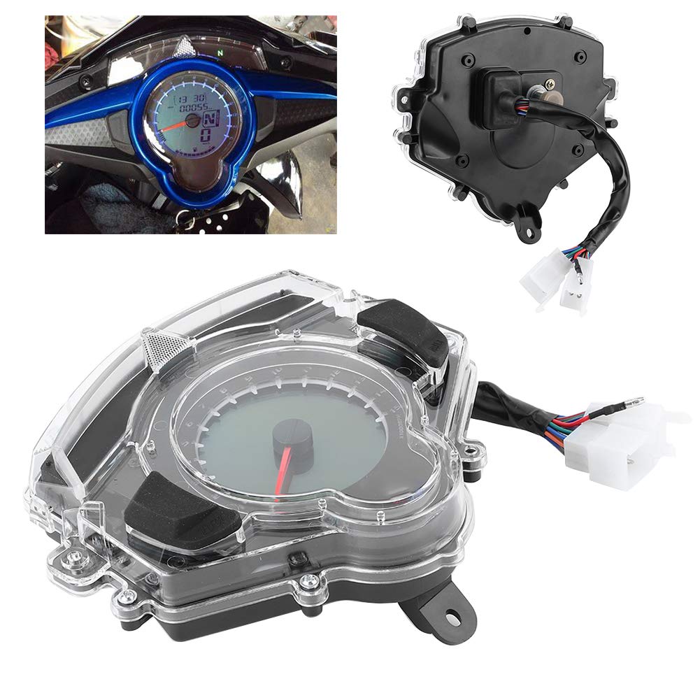 多機能計器、LC135用デジタルメータータコメーター、時間付き15000RPM LCD Di、走行距離計、ギア、燃料、テム、オイルテ