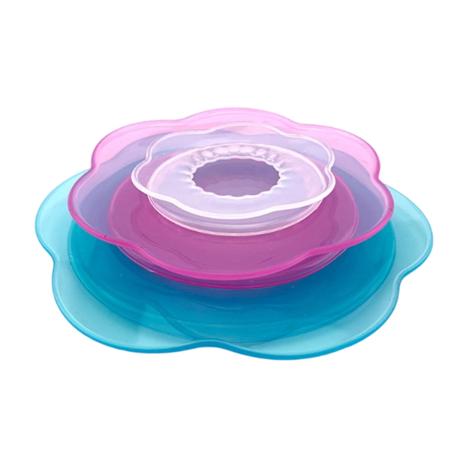 Kalttoy 3 Silicone Stretch Covers Dishwasher Safe Fit Bowls Containers Leakproof Microwave-Friendly Lids Stretchable Container Covers