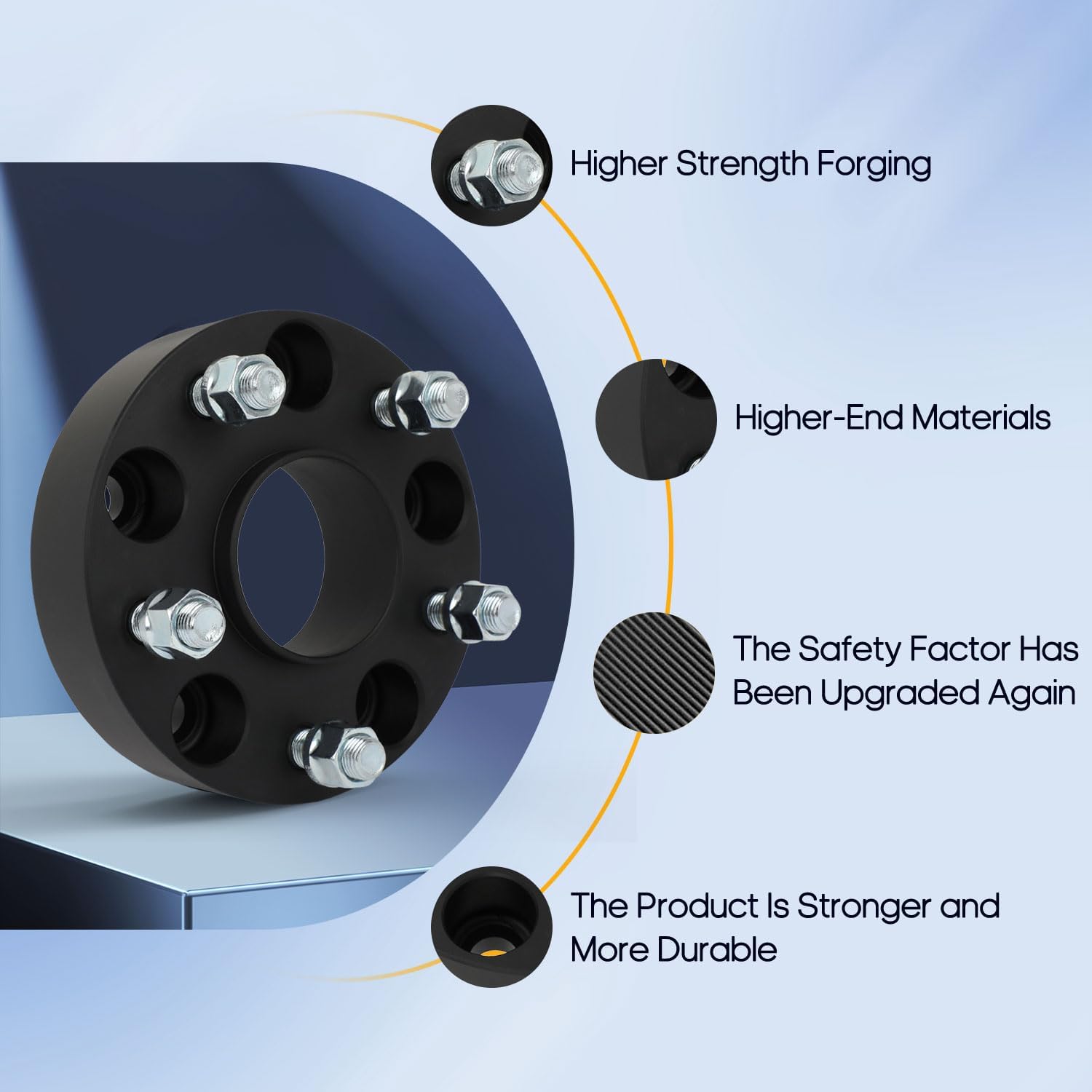 OCPTY 4pcs 1.5" Hubcentric Wheel Spacers 5x5 2019-2023 for Jeep Wrangler for Grand Cherokee wheel spacers