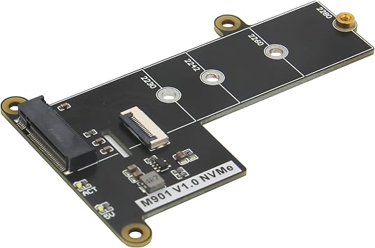 Geekworm M901 PCIe to M.2 HAT Key-M NVMe SSD PIP Board for Raspberry Pi 5