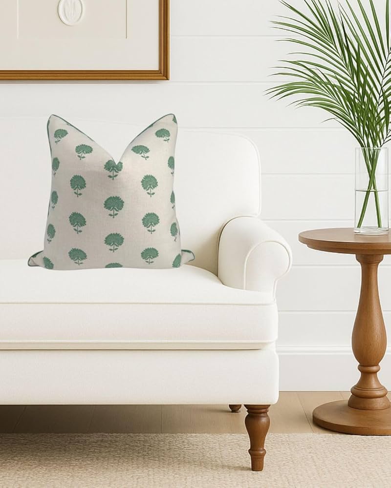 Amazon.com: Jillien Harbor Marco Green Blockprint Premium