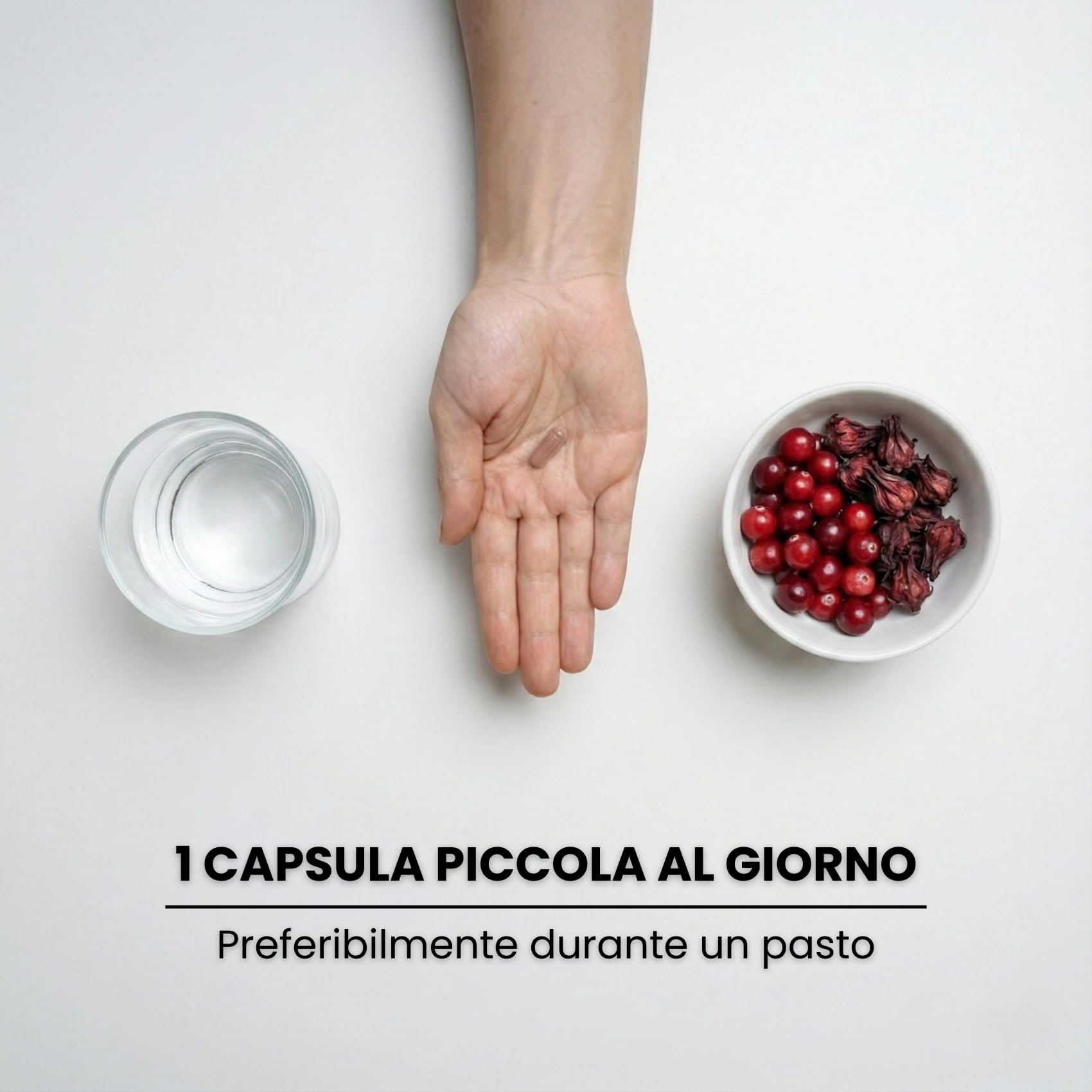 Mirtillo Rosso Americano Cranberry con Ibisco 125 mg di PAC Proantocianidine - Vie Urinarie - 190 Capsule - Senza Additivi +6 Mesi | Uritractin Nutribiolite