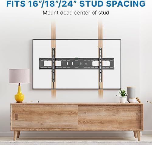 Miniatura 4 de Vanco Soporte de pared extraíble para TV con soporte retráctil de pared para pantallas de 43 a 90 pulgadas, perfil bajo y compatible con VESA de 800