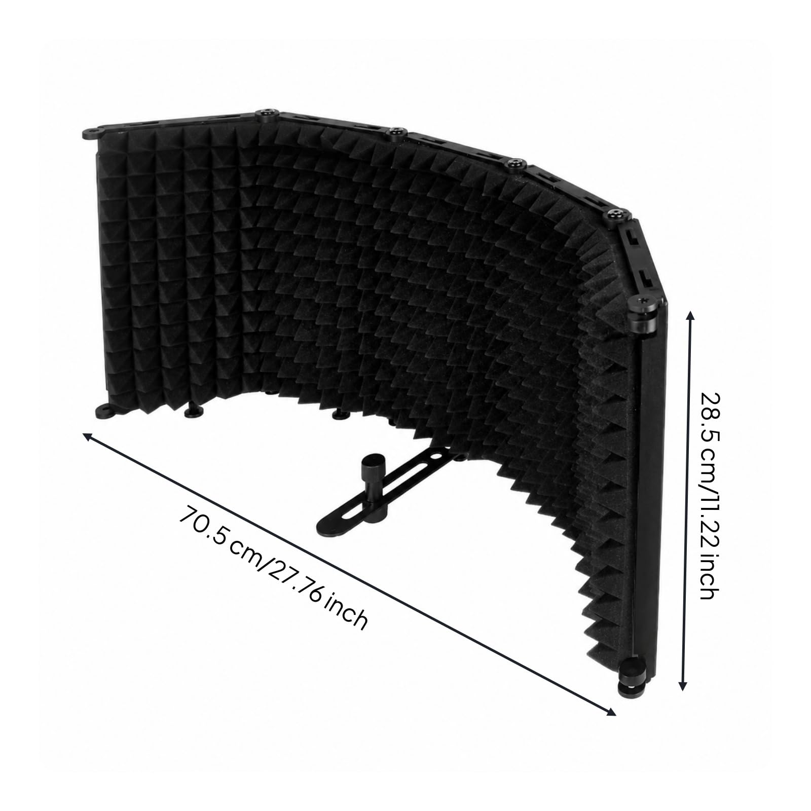 Pantalla Aislamiento Micrófono con Paneles Articulados Acústico Protector Aislamiento con Espuma Acústica para Podcasters