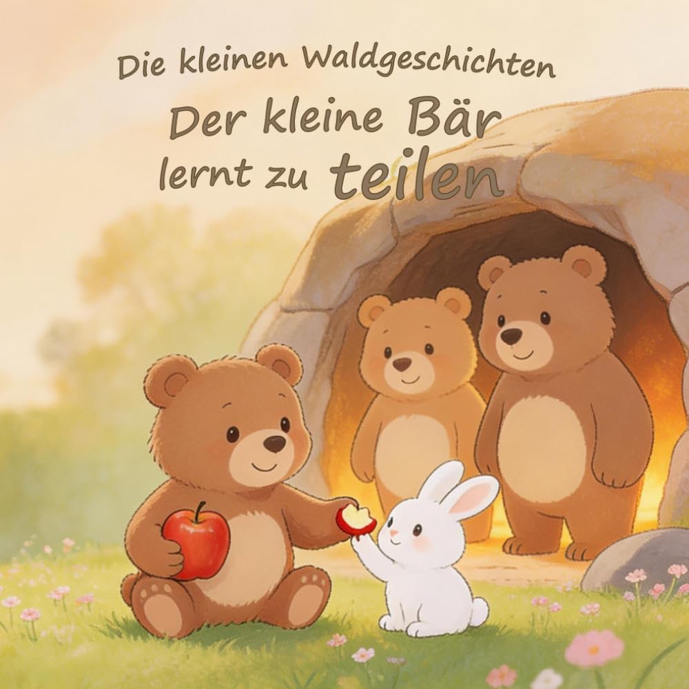 Der kleine Bär lernt zu teilen: Eine liebevolle Gute Nacht Geschichte über Freundschaft, Teilen und ein großes Herz für Kinder (Die kleinen Waldgeschichten)