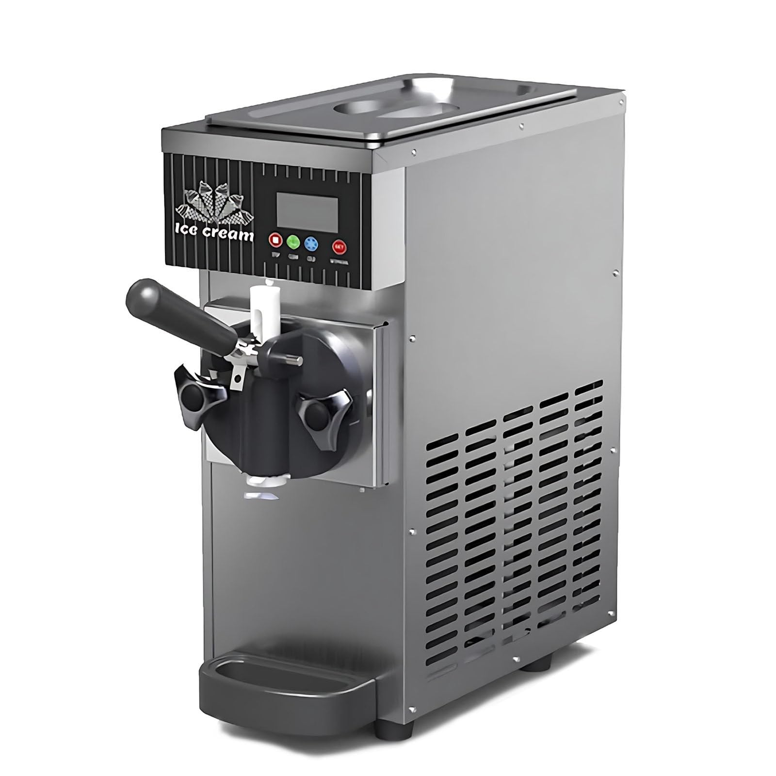Sweet Sundae - Macchina per Gelato, Gelatiera, 2.5 L, Compressore Autoraffreddante, 450 W, Sistemas di Erogazione, Pulizia Automatica, Acciaio Inox Grey