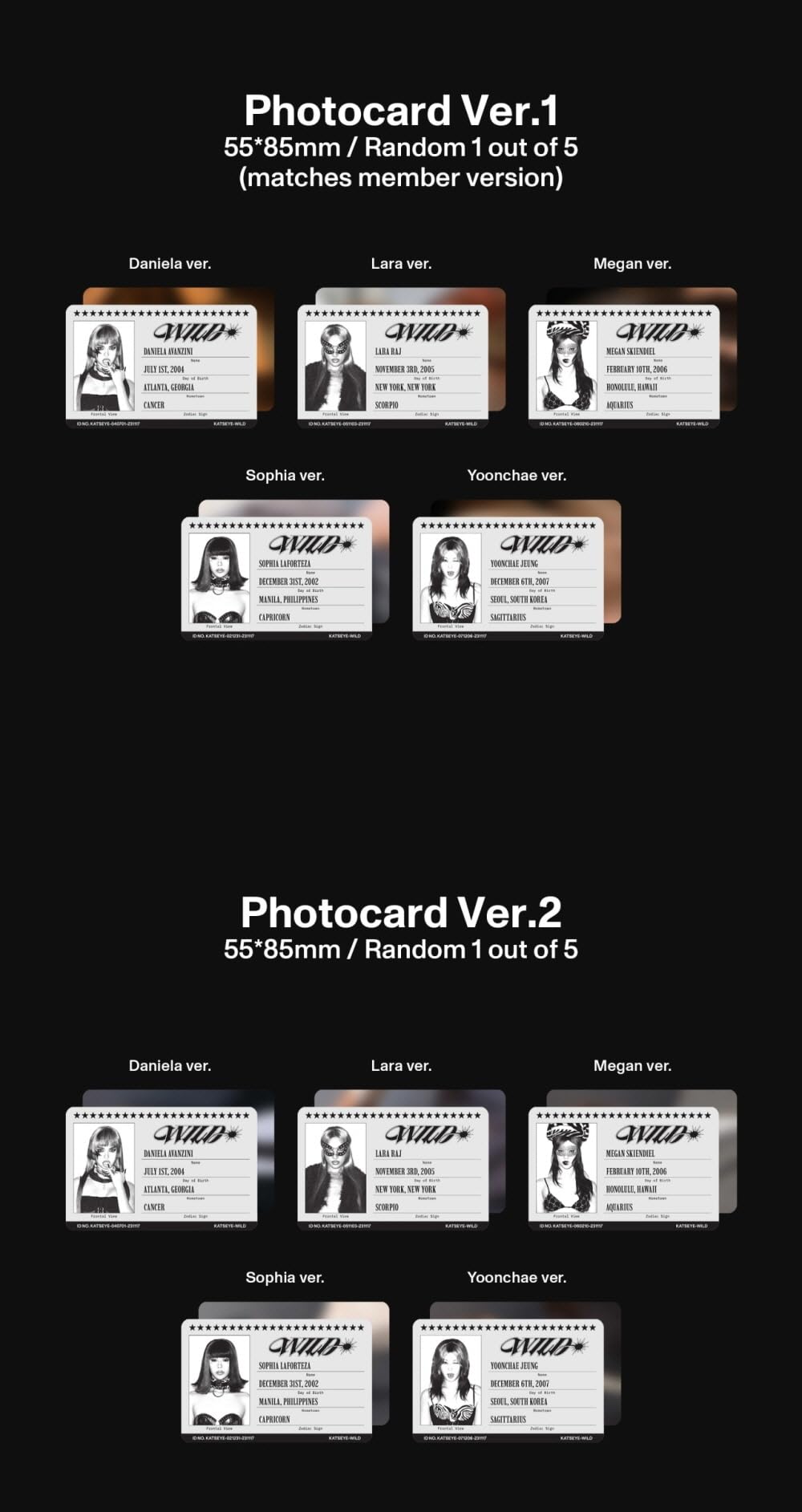 KATSEYE - Wild [Member ver.] EP Album (5 ver. Set)