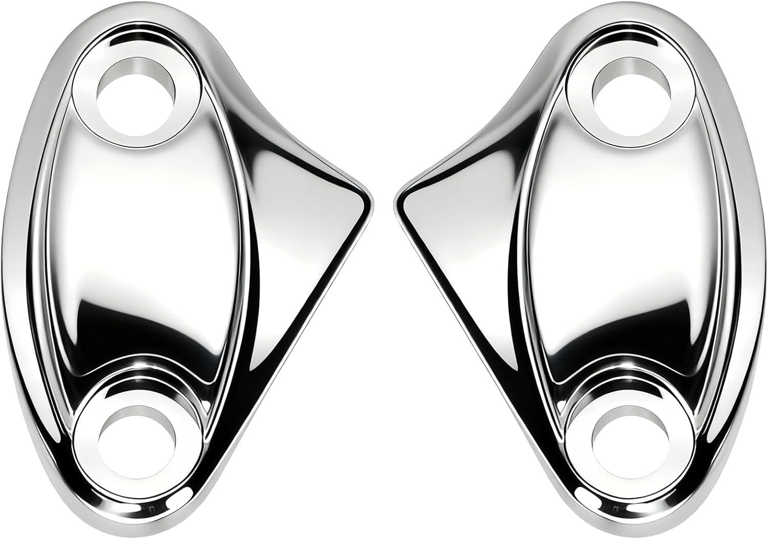 Chrome 1″ Dia Handlebar Riser Clamp Split Type Top Cap for Harley Sportster XL 883 1200 Dyna Glide FXR FXD Forty-Eight，Softtail 1984-2020 Models