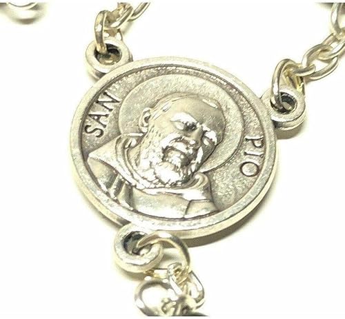 Miniatura 4 de San Padre Pío Bendito Rosario con reliquia libre de segunda clase Padre Pío