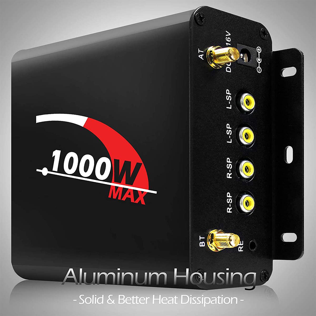 Amplificatore moto 1000 W, 4 canali, impermeabile, Bluetooth, per Harley Cruiser ATV UTV, sistema audio con AUX, USB, SD, FM Radio per manubrio