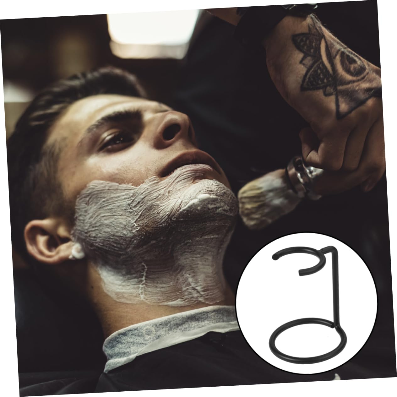 HAPINARY Razor Shaving Brush Rack Soap Bowl Holder Shaver Holder Shaving Sets for Men Portable