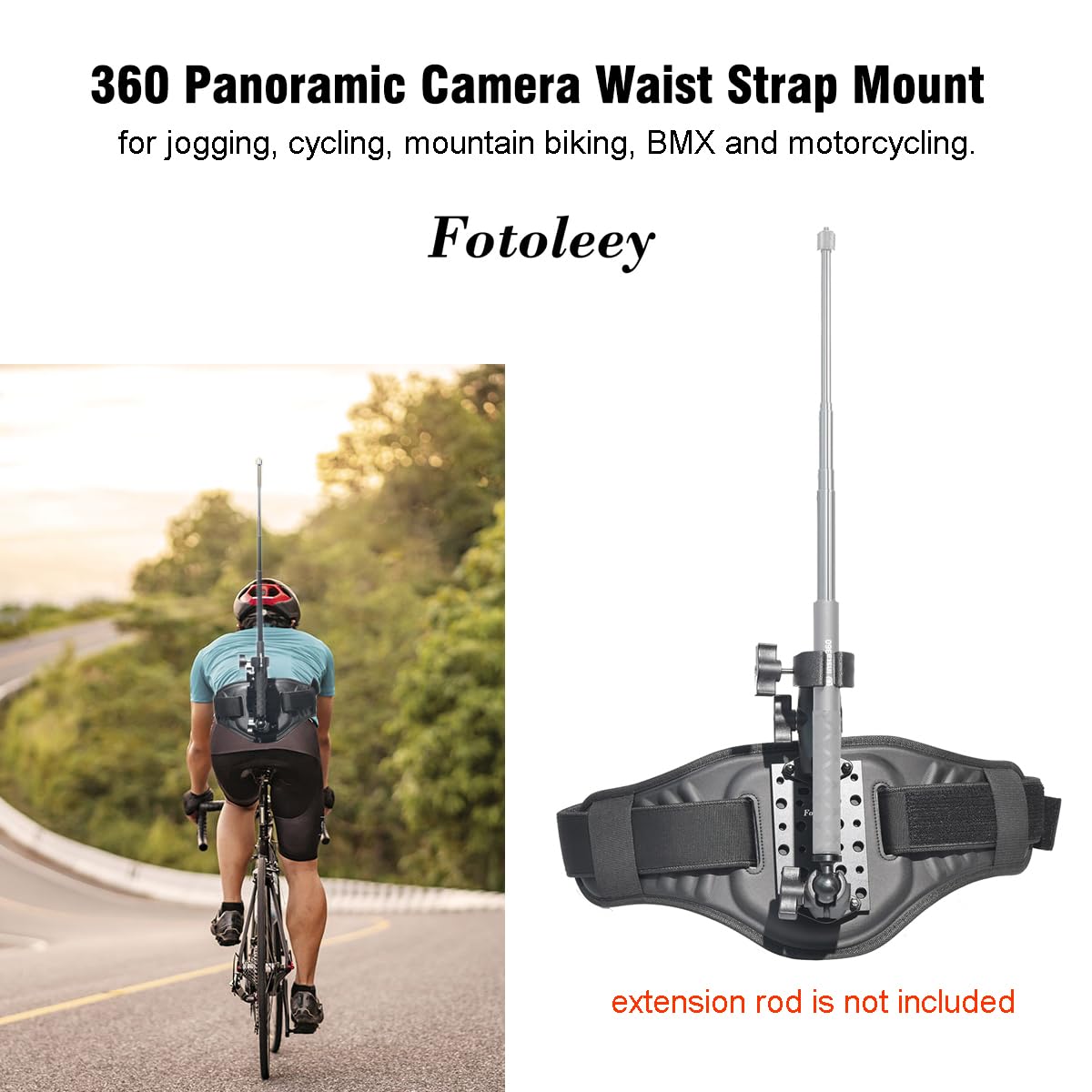 uchwyt na rower - pas tylny uchwyt do Insta360 x5/x4/x3/Ace Pro/One RS, Go Pro Hero 13, Hero 12, Hero 11