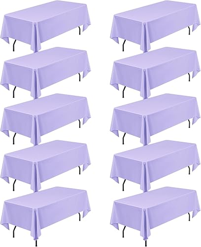 Miniatura 40 de Pesonlook Paquete de 4 manteles redondos blancos de 90 pulgadas, mantel de poliéster para mesas redondas, mantel lavable, resistente a las manchas