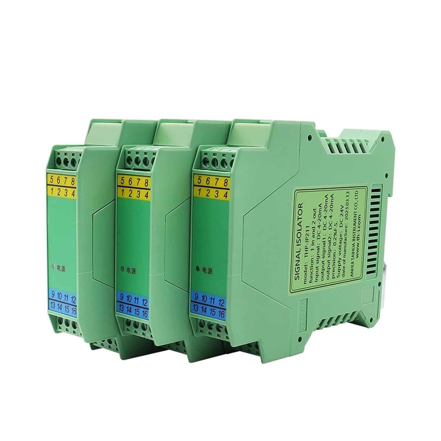 4-20mA Signal Isolator 1IN4OUT & 1IN2OUT Analog Separator Splitter Industrial Grade Anti-Interference(1 in 1 Out 4-20mA)