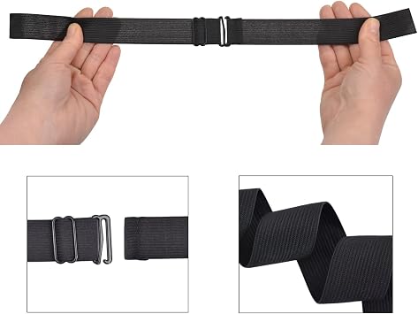 Pack of 10 Adjustable Elastic Wig Bands Non-Slip Wig Band Hairband Headband for Wig Making (1 x 12 Inches)