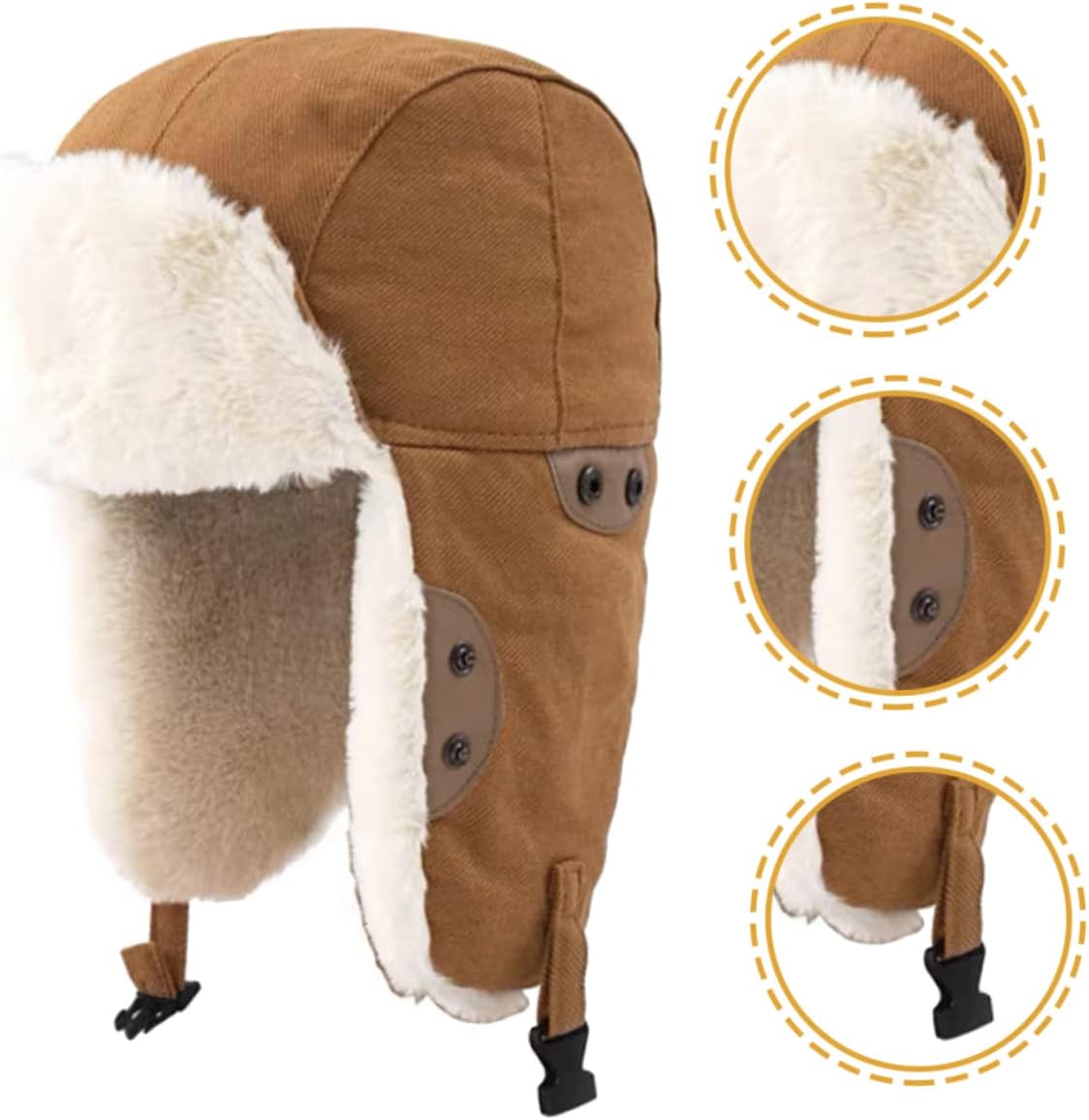 Professional Winter Hat Outdoor Warm Outdoor Sports Hat for Men Women Windproof Headgear Yellow