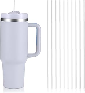 [100 PCS] Disposable Straws for 40 OZ Tumbler, 12 Inch Clear Plastic Straws for Stanley Cup 40oz 30oz, Extra Long Drinking Straw for Large Bottle