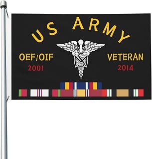 Military Medical Service Corps OIF OEF Veteran 3x5 FT Flag - Vivid Printing, Indoor Outdoor Banner with Brass Grommets