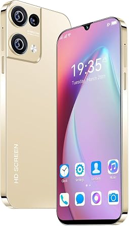 Unlocked Cell Phones Android, 2+16G Smartphone 6.3 Inch Phones Dual Sim, 3800mAh Mini Phone Smart Phone Smartphones Cellphone Blue Gold