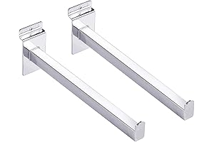 KEILEOHO Slatwall Bracket - 12 Pack Heavy Duty 10 Inch Slatwall Shelf Brackets
