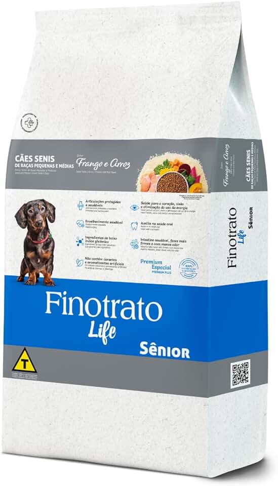 Finotrato Life Senior Frango Arroz Raças Pequenas e Médias 10,1Kg