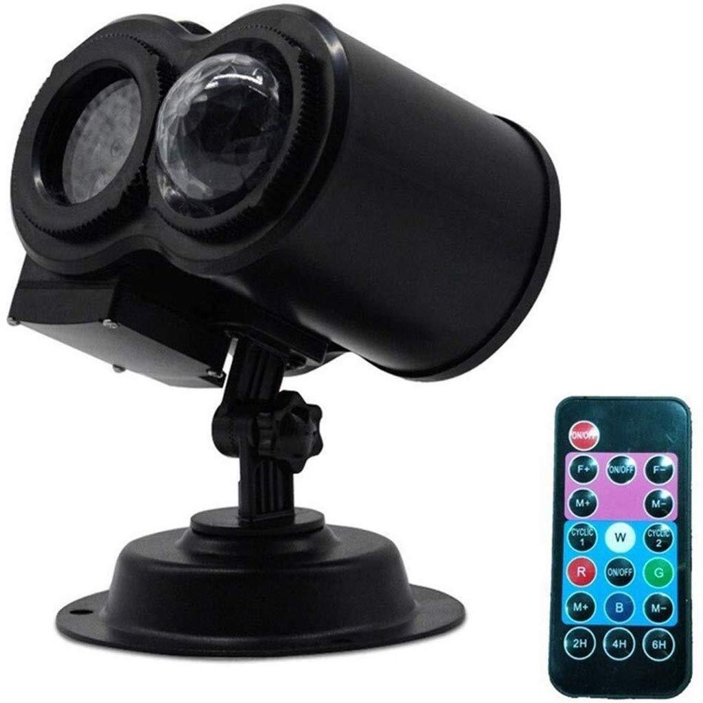 LIFEIYAN LED Projector Light Outdoor, Double Projector Lights Waterproof IP65, 12 Slides Landscape Motion Projector Lights With Remote Control For Xmas Festive Party Decorations Outdoor Indoor festoon