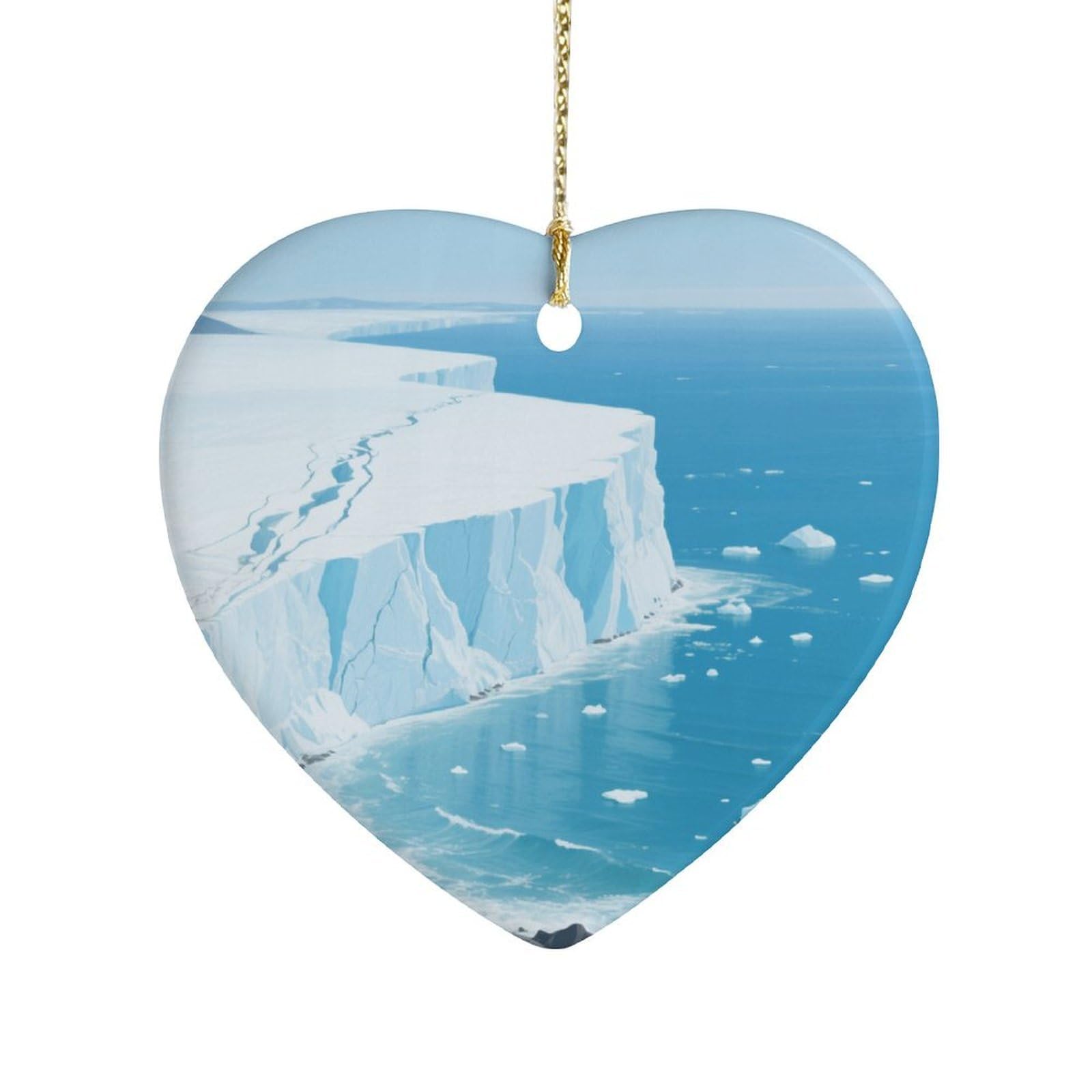 Fekiloot Style Glacier Bay Ceramic Ornament Home Decor Keepsake