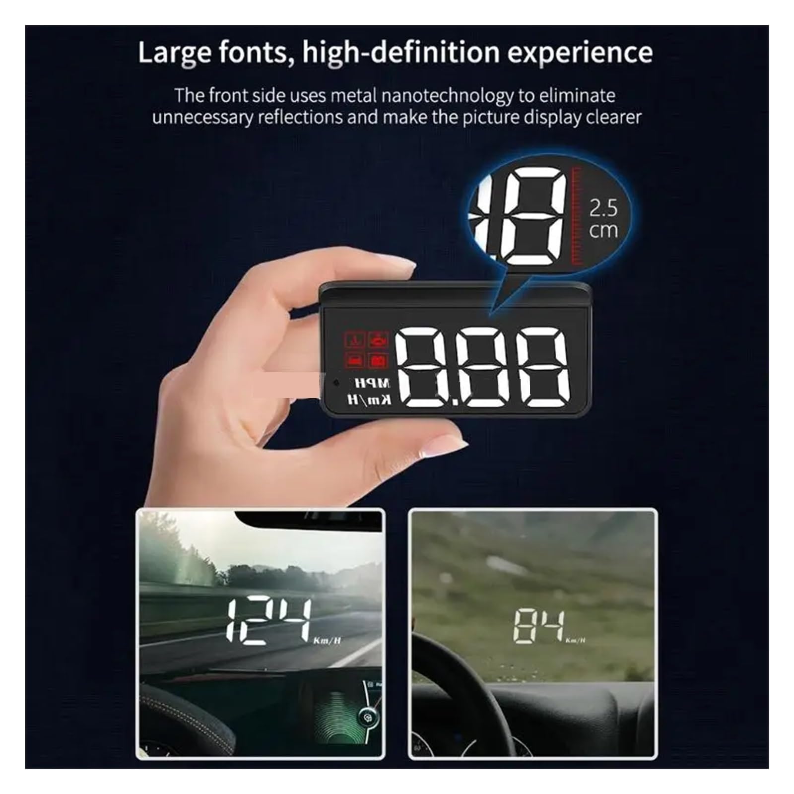 M3 HUD Head Up Display OBD2 Modelo De Coche Estilo Advertencia Exceso Velocidad Parabrisas Proyector Alarma Universal Auto FáCil De Instalar